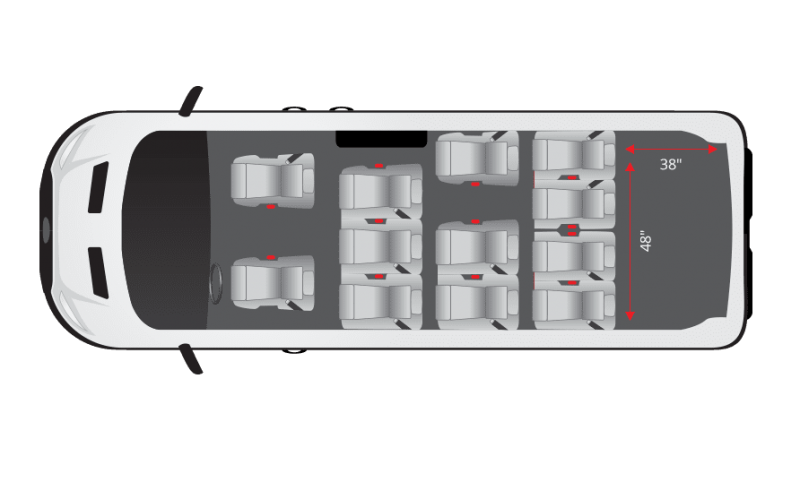 12 passenger van seat map